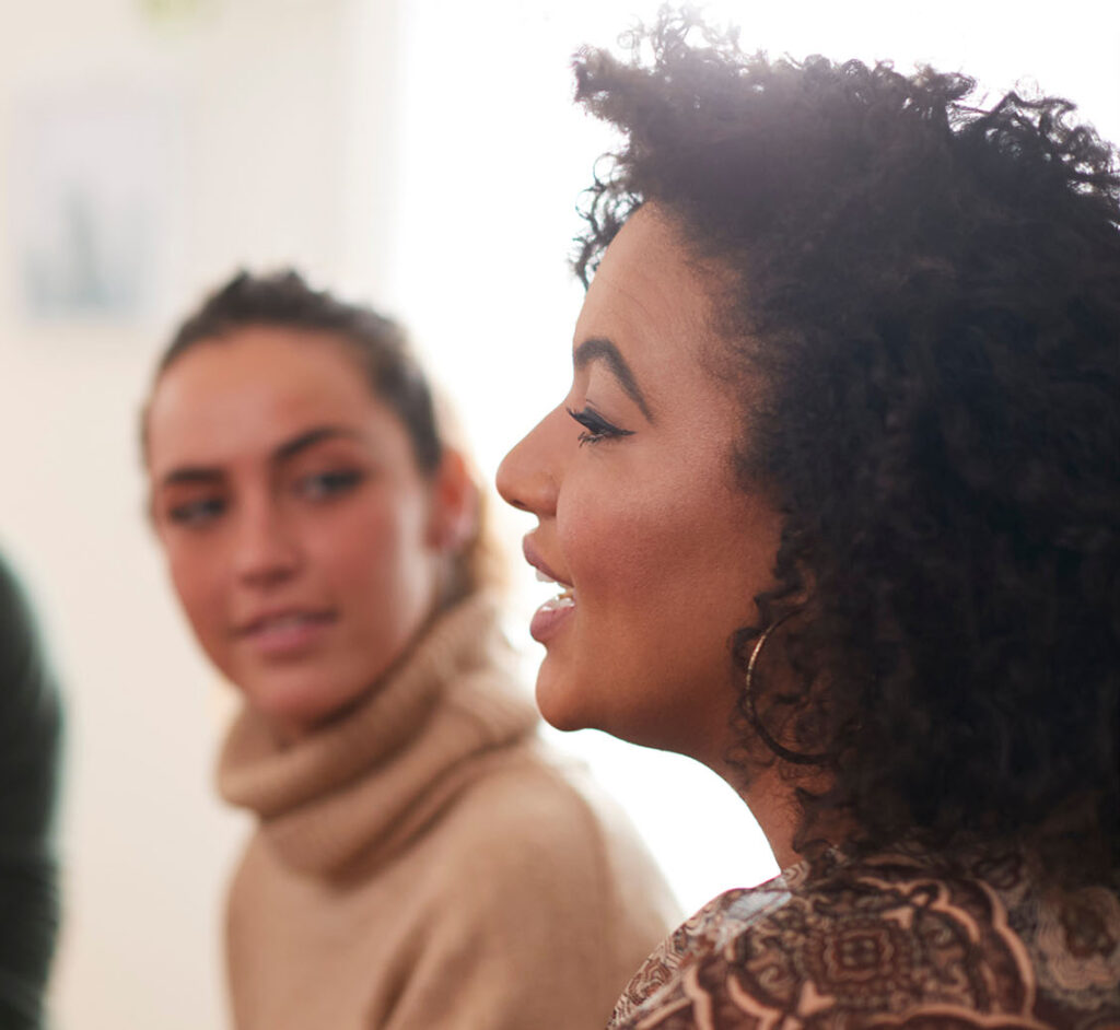 Woman talking to an audience